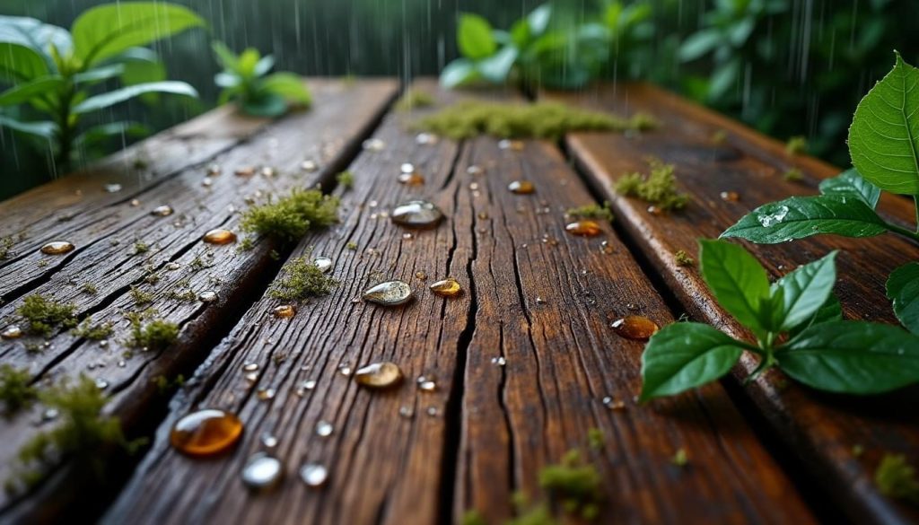 découvrez comment protéger efficacement vos surfaces en bois contre la pluie lorsque le saturateur n'est pas encore sec, pour préserver leur beauté et leur durabilité.