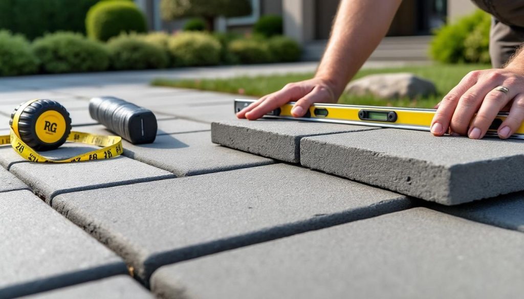 Pose pavé sur béton sec : guide complet pour une installation durable