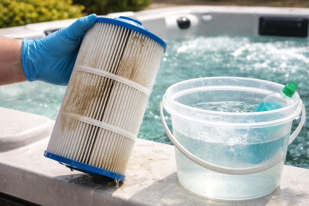 Filtre de spa : quand nettoyer la cartouche et reconnaître les signes qu’il est temps de la remplacer