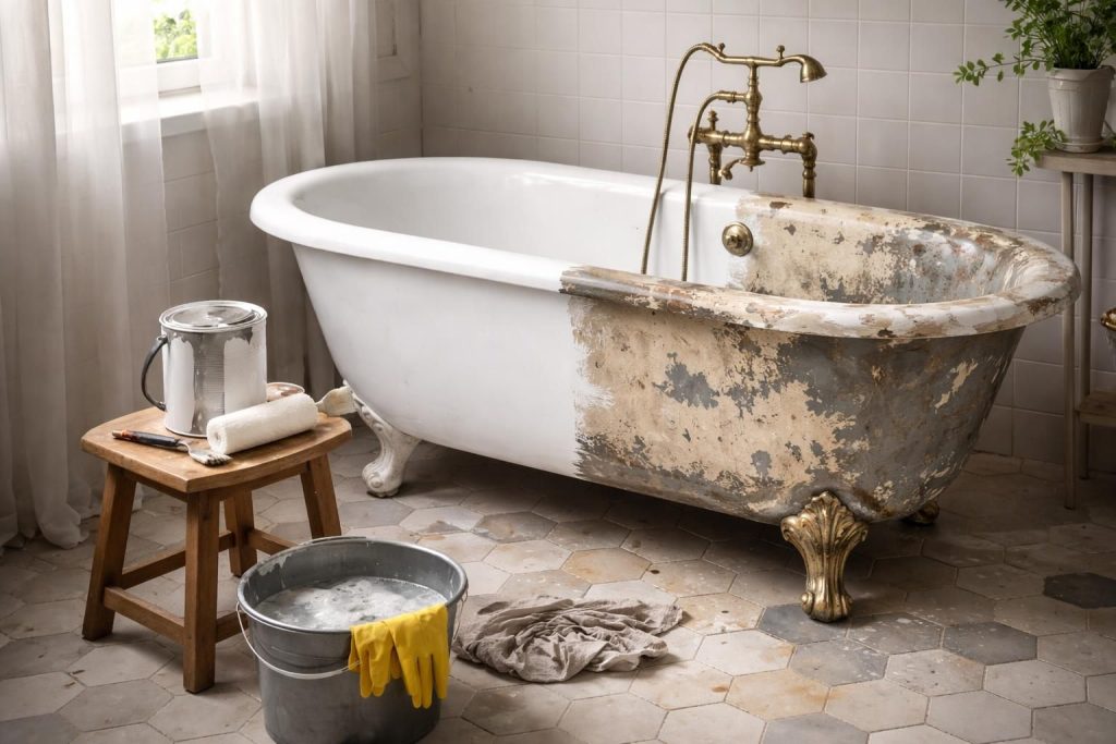 Peindre sa baignoire : astuce économique ou véritable casse-tête ?
