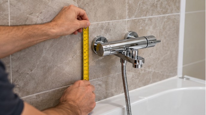 Mesure hauteur mitigeur