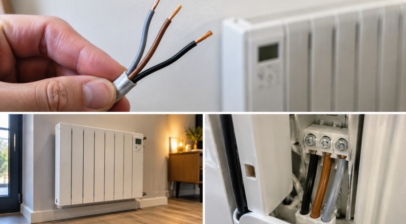 Radiateur électrique installé dans un salon